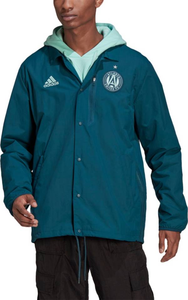 adidas Atlanta United '22 Coaches Green Full-Zip Jacket