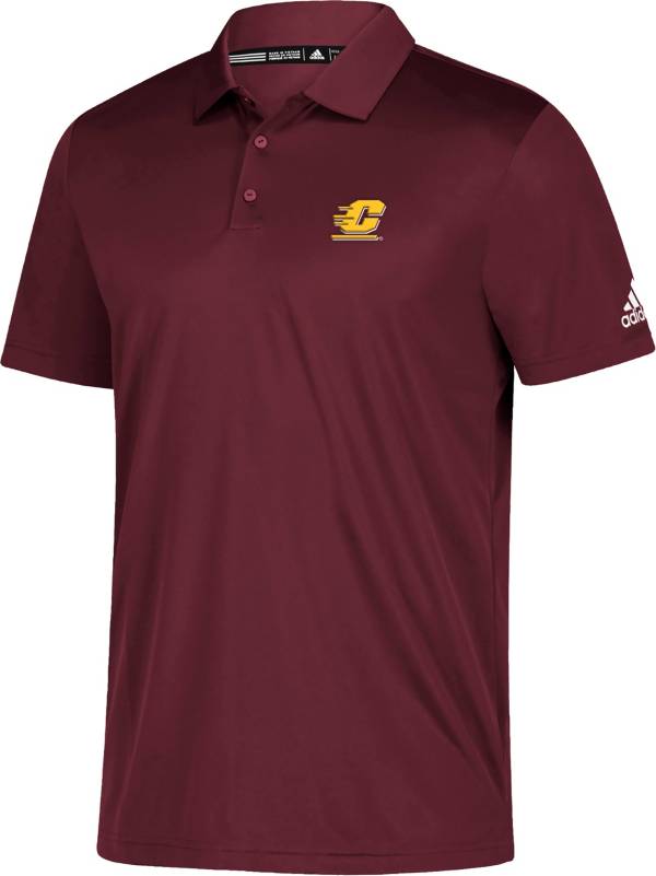 adidas Men's Central Michigan Chippewas Maroon Grind Polo