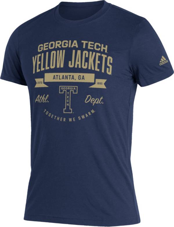 adidas Men's Georgia Tech Yellow Jackets Navy Senior Year T-Shirt