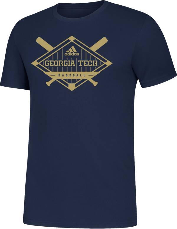 adidas Men's Georgia Tech Yellow Jackets Navy Amplifier Basketball T-Shirt product image