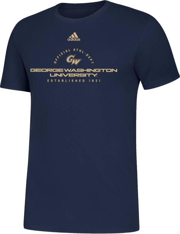 adidas Men's George Washington Colonials Blue Amplifier T-Shirt