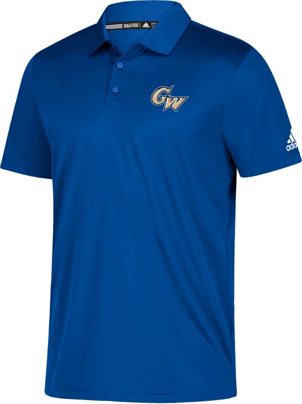 adidas Men's George Washington Colonials Blue Grind Polo