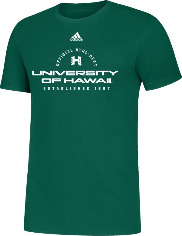 adidas Men's Hawai'i Warriors Green Amplifier T-Shirt