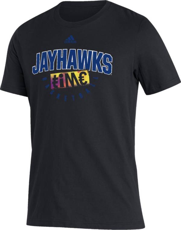 adidas Men's Kansas Jayhawks Black 2022 Basketball Bench Creator T-Shirt