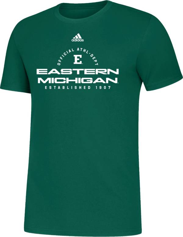 adidas Men's Eastern Michigan Eagles Green Amplifier T-Shirt