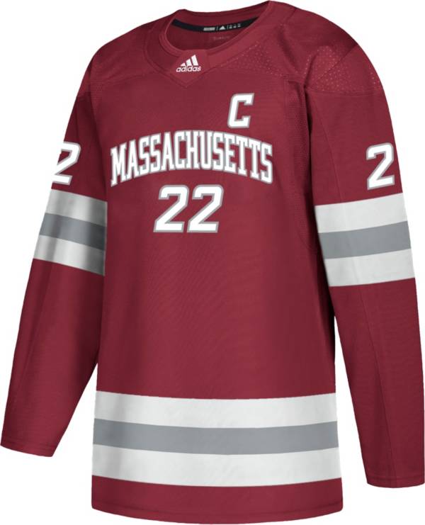 adidas Men's UMass Minutemen #22 Maroon Replica Hockey Jersey