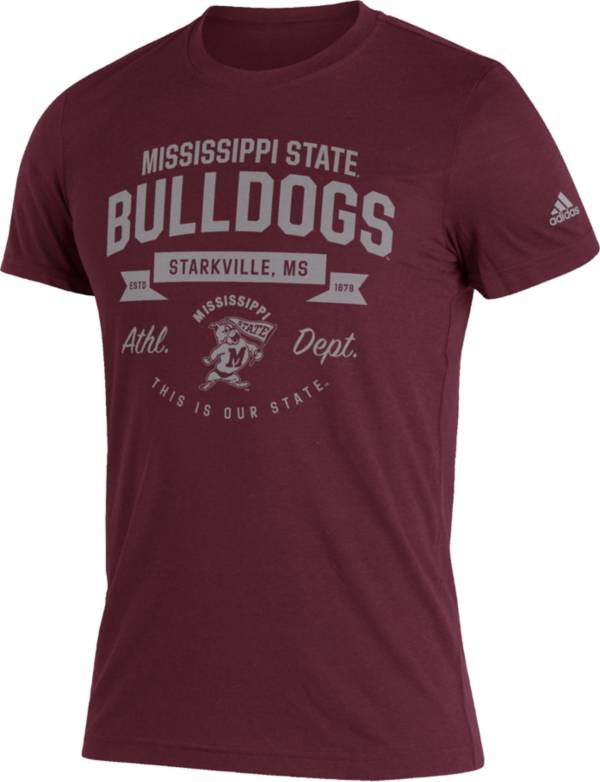 adidas Men's Mississippi State Bulldogs Maroon Senior Year T-Shirt