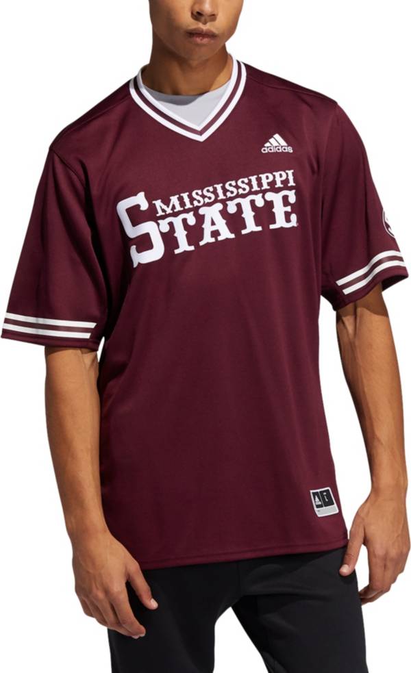 adidas Men's Mississippi State Bulldogs Maroon #21 Replica Baseball Jersey