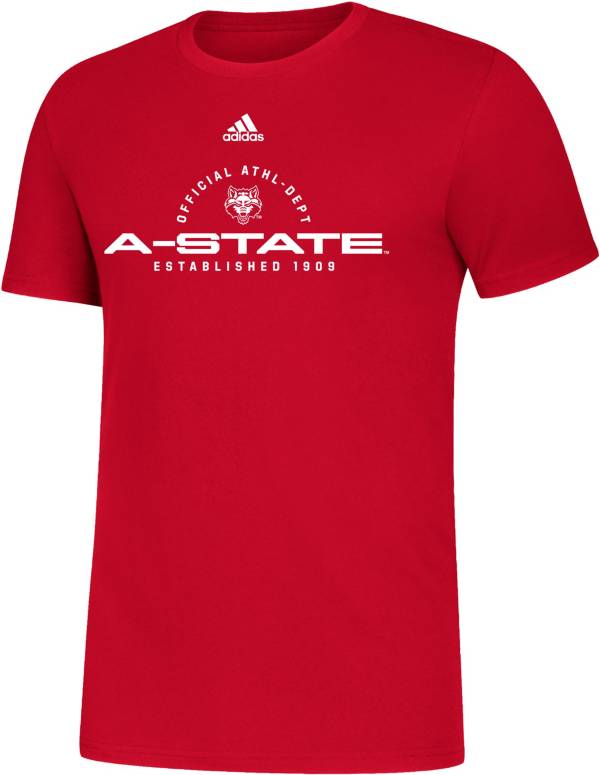 adidas Men's Arkansas State Red Wolves Scarlet Amplifier T-Shirt