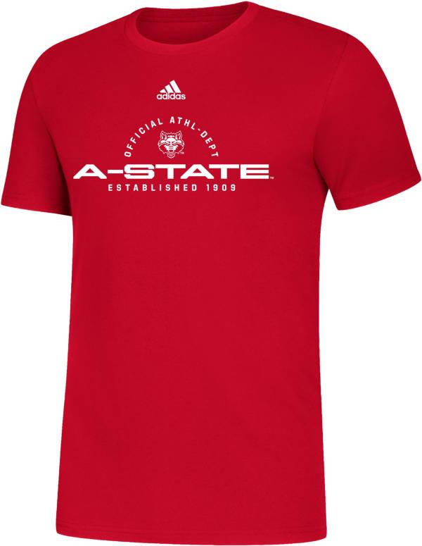 adidas Men's Arkansas State Red Wolves Scarlet Amplifier T-Shirt product image