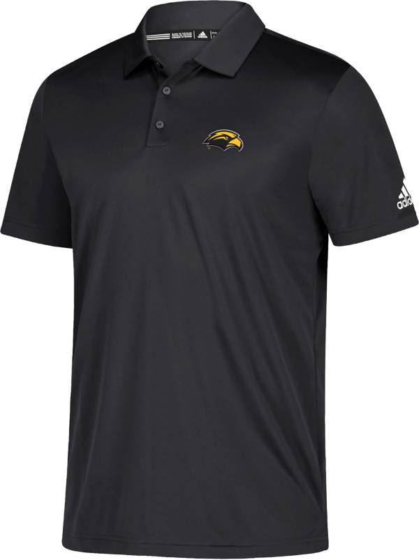 adidas Men's Southern Miss Golden Eagles Black Grind Polo