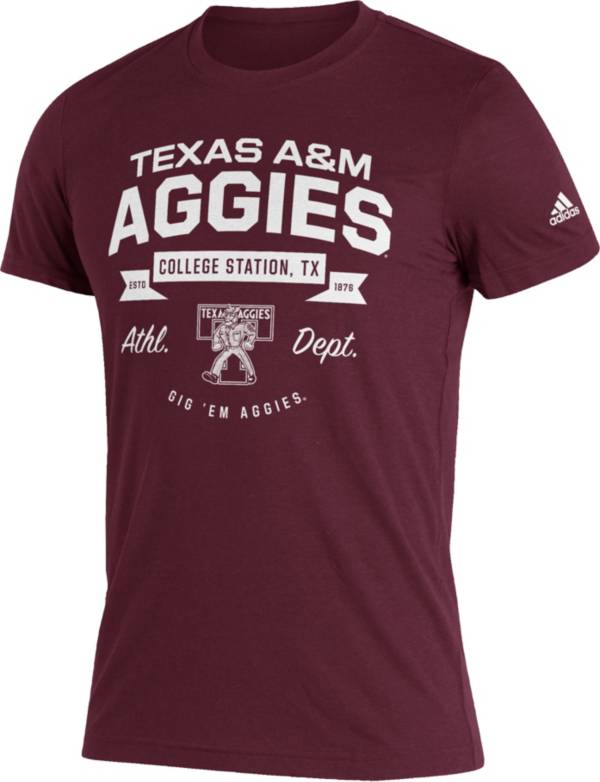 adidas Men's Texas A&M Aggies Maroon Senior Year T-Shirt