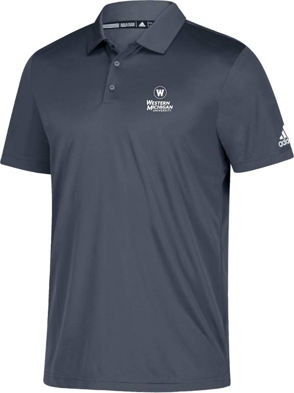 adidas Men's Western Michigan Broncos Grey Grind Polo