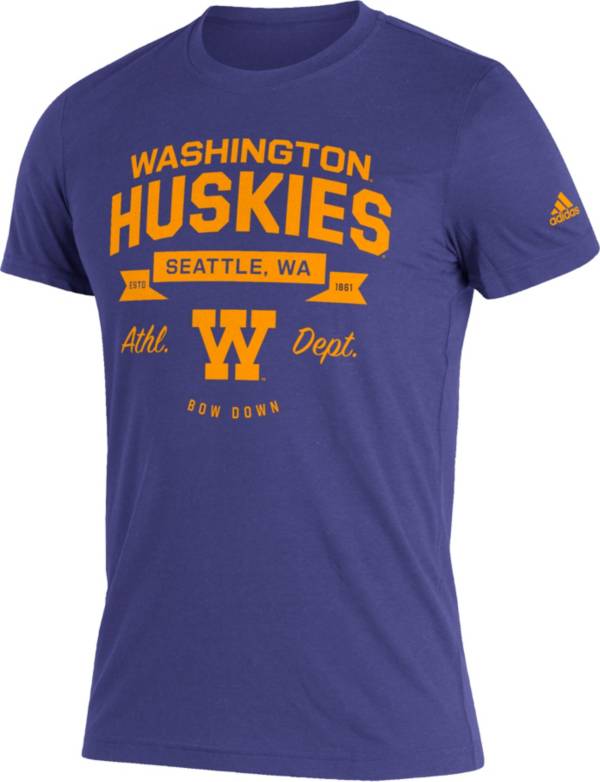 adidas Men's Washington Huskies Purple Senior Year T-Shirt