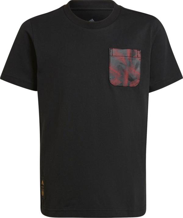 adidas Manchester United '22 Pocket Black T-Shirt