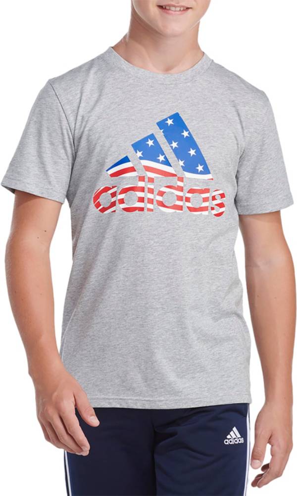 adidas Boys' USA Proud Short Sleeve T-Shirt