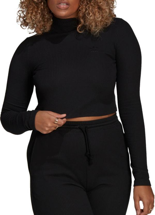 adidas Originals Women's Cropped Rib Long Sleeve T-Shirt