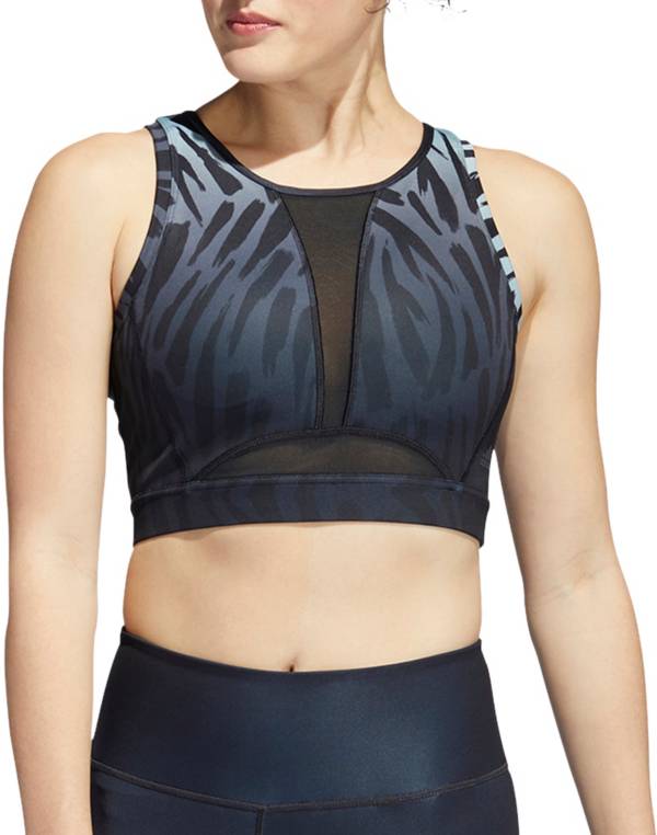 adidas Women's Training Light-Support Long-Line Tiger-Print Bra