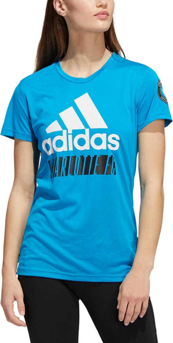 adidas Women's Charlotte FC '22 Blue Badge of Sport Vintage T-Shirt