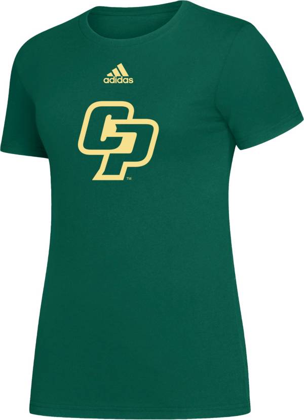 adidas Women's Cal Poly Mustangs Green Amplifier T-Shirt