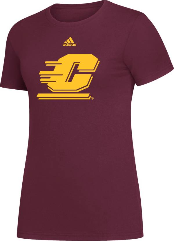 adidas Women's Central Michigan Chippewas Maroon Amplifier T-Shirt
