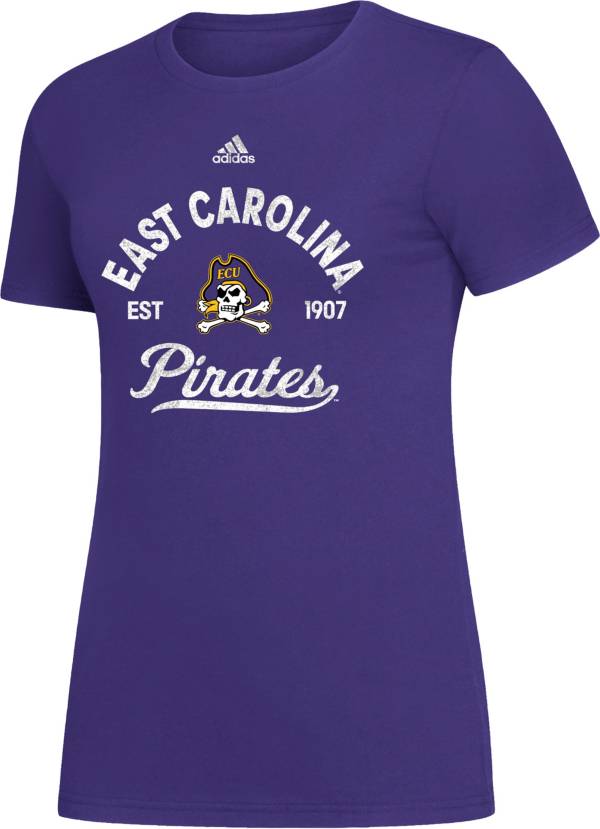 adidas Women's East Carolina Pirates Purple Amplifier T-Shirt
