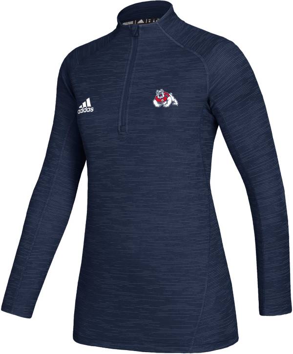 adidas Women's Fresn State Bulldogs Navy Blue Quarter-Zip Shirt