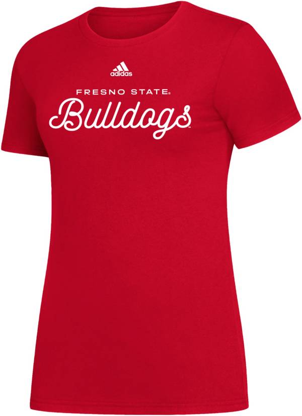 adidas Women's Fresno State Bulldogs Red Amplifier T-Shirt