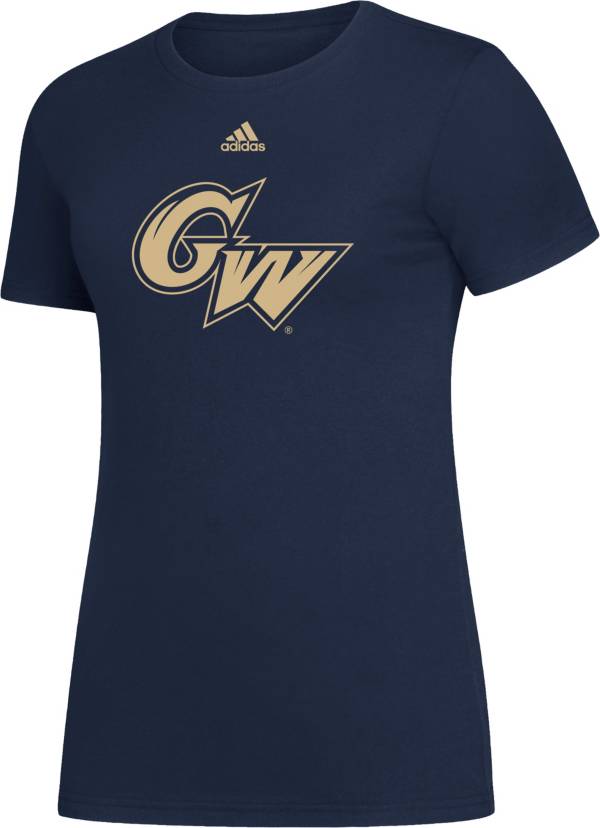 adidas Women's George Washington Colonials Blue Amplifier T-Shirt