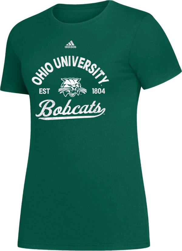 adidas Women's Ohio Bobcats Green Amplifier T-Shirt