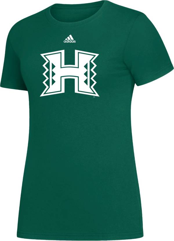 adidas Women's Hawai'i Warriors Green Amplifier T-Shirt