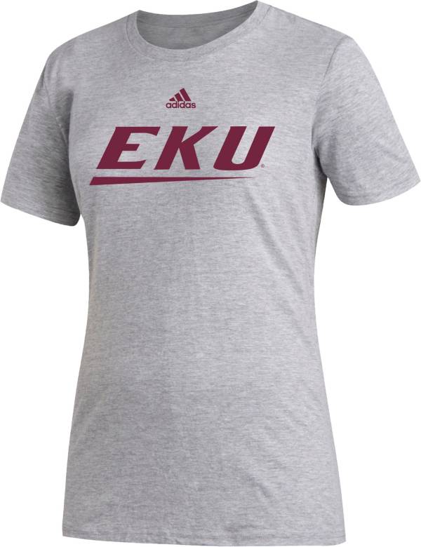 adidas Women's Eastern Kentucky Colonels Grey Amplifier T-Shirt