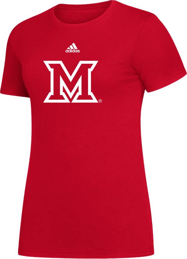 adidas Women's Miami RedHawks Red Amplifier T-Shirt