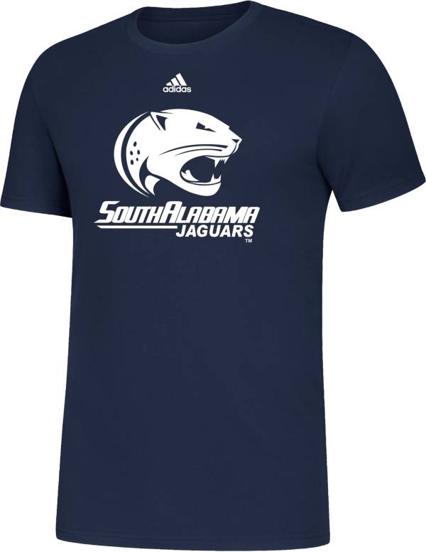 adidas Women's South Alabama Jaguars Blue Amplifier T-Shirt