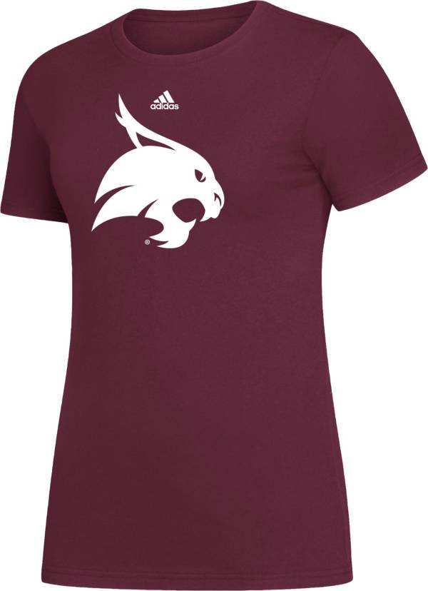 adidas Women's Texas State Bobcats Maroon Amplifier T-Shirt