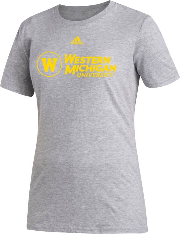 adidas Women's Western Michigan Broncos Grey Amplifier T-Shirt