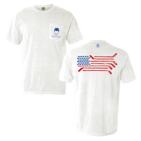 Barstool Sports Adult Splittin' Chiclets Flag Pocket T-Shirt product image