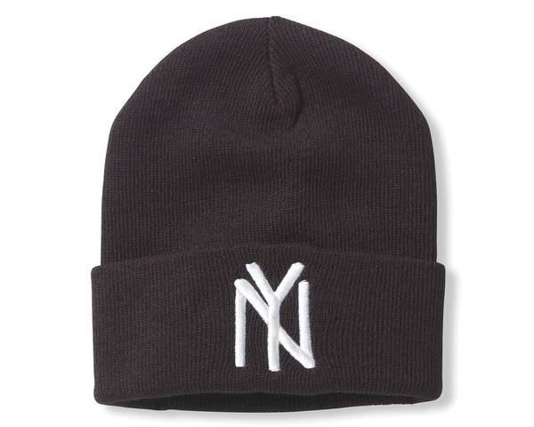 American Needle New York Black Yankees Logo Black Cuff Knit Beanie