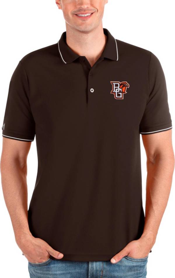 Antigua Men's Bowling Green Falcons Brown Affluent Polo product image