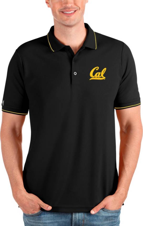 Antigua Men's Cal Golden Bears Black and Gold Affluent Polo product image