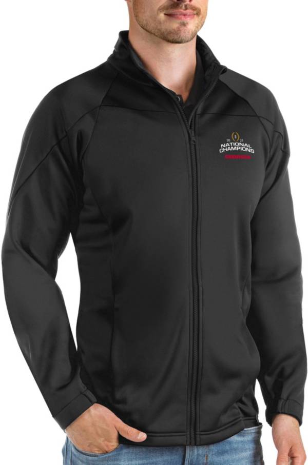 Antigua Men's 2021 National Champions Georgia Bulldogs Links Full-Zip Golf Jacket