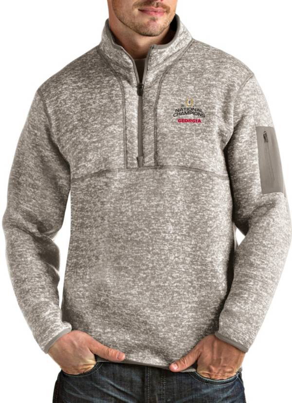Antigua Men's 2021 National Champions Georgia Bulldogs Fortune Quarter-Zip
