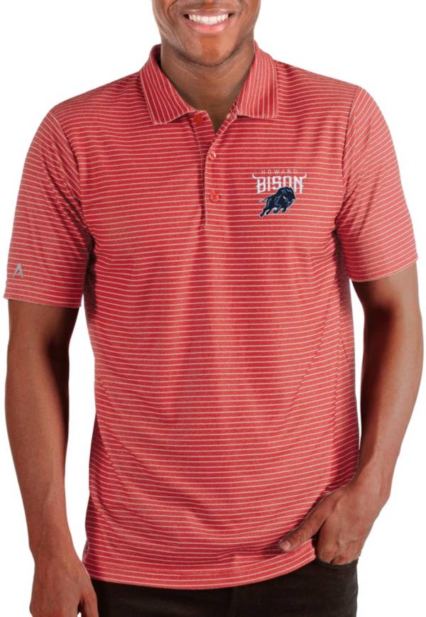 Antigua Men's Howard Bison Red and White Esteem Polo product image