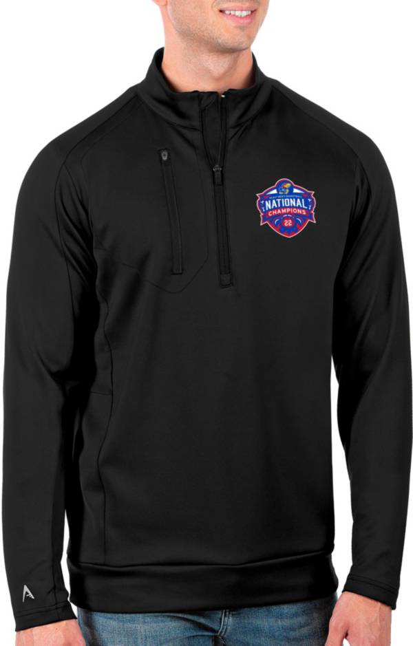 Antigua Men's Tall Kansas Jayhawks 2022 Men's Basketball National Champions Generation Quarter-Zip