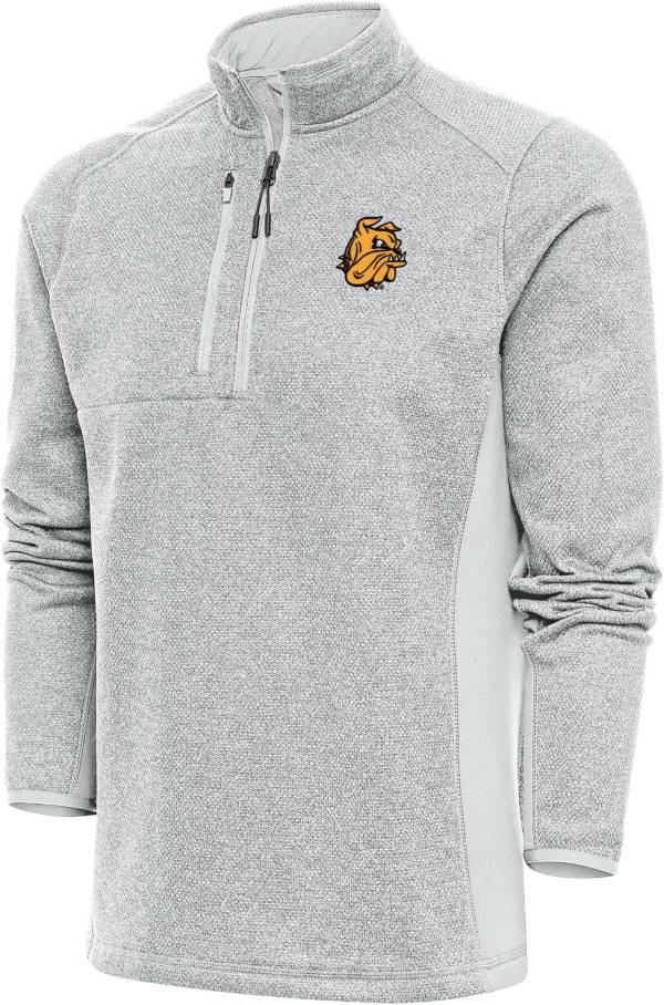 Antigua Men's MinnesotaDuluth Bulldogs Light Grey Course 1/4 Zip