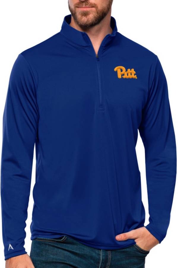 Antigua Men's Pitt Panthers Royal Blue Tribute Quarter-Zip Shirt product image