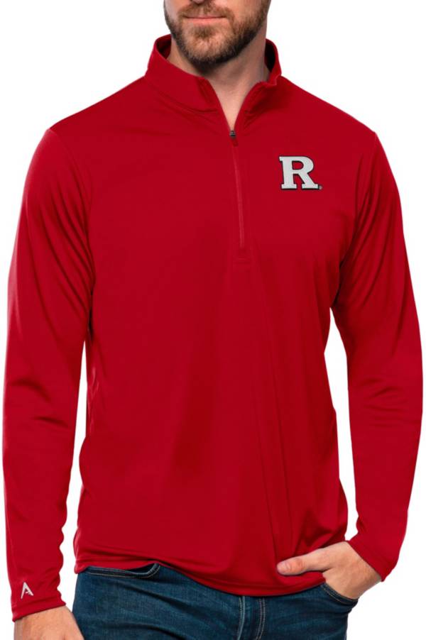 Antigua Men's Rutgers Scarlet Knights Red Tribute Quarter-Zip Shirt product image