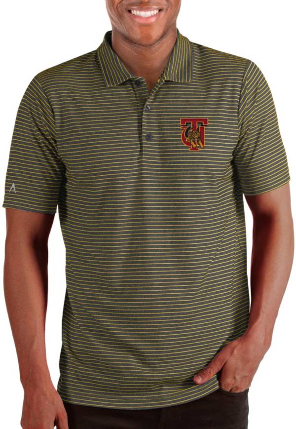 Antigua Men's Tuskegee Golden Tigers Black and Gold Esteem Polo product image