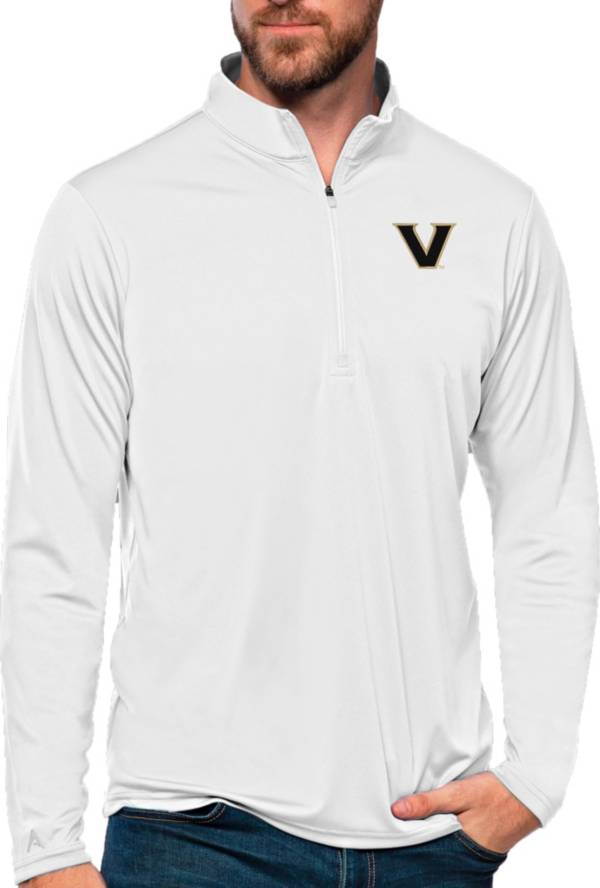 Antigua Women's Vanderbilt Commodores White Tribute Quarter-Zip Shirt product image