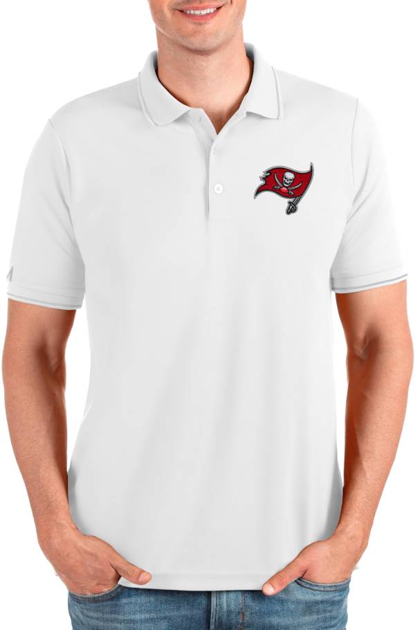 Antigua Men's Tampa Bay Buccaneers Affluent White Polo product image